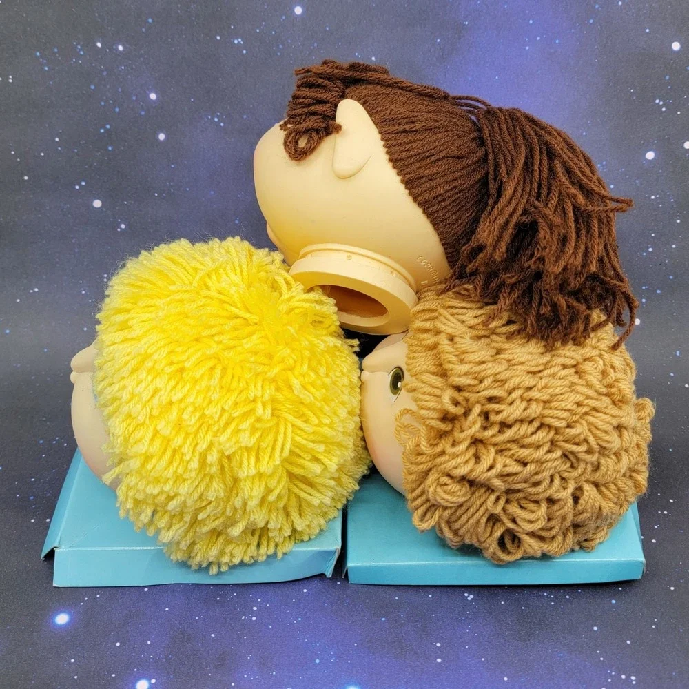 Set Of 3 Vintage 1984 THE ORIGINAL DOLL BABY Heads Martha Thomas Fiber Craft